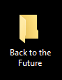 back to the future folder