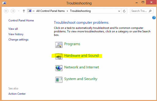 mouse pointer disappears Windows 8 hardware and sound