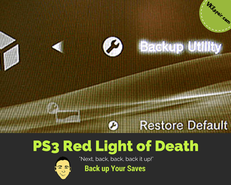 PS3 red blinking light back up hard drive