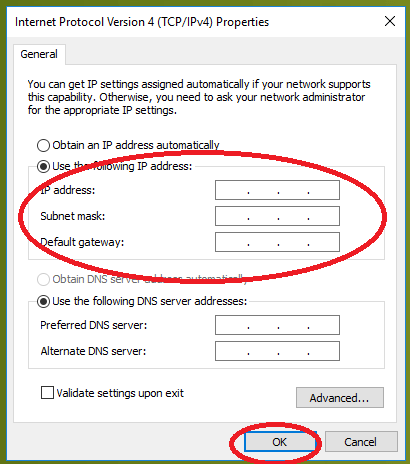 internet protocol version 4 properties