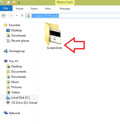 Windows print screen folder