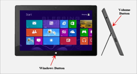 Windows Surface take screenshot