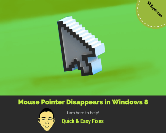 mouse pointer disappears Windows 8