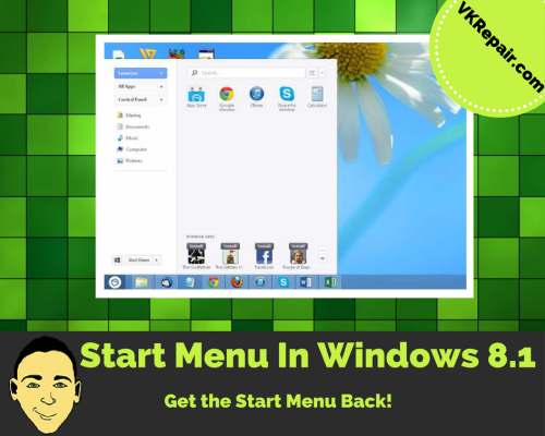 enable start menu windows 8.1 tutorial