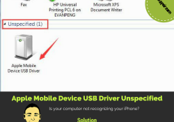 Apple mobile device USB driver unspecified