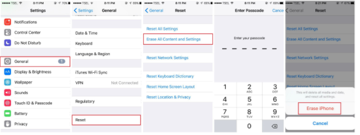 How to factory reset iPhone iOS