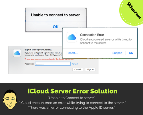 iCloud server error