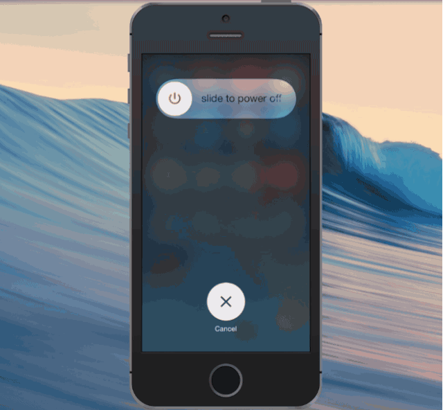 iPhone 7 slide to power off