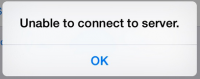 unable to connect to server