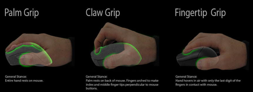 fingertip grip gaming mice