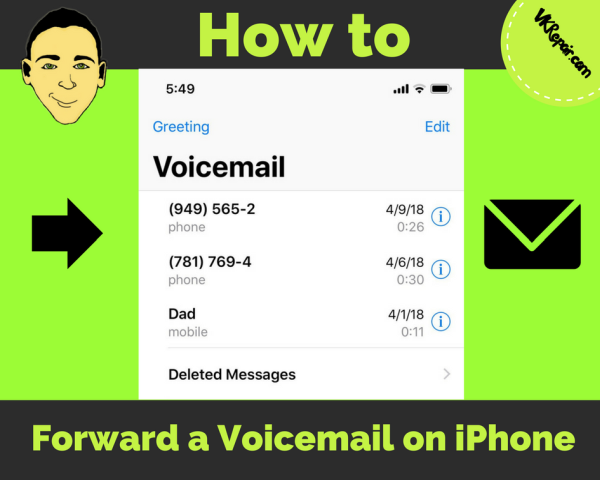 how to forward a voicemail on iphone